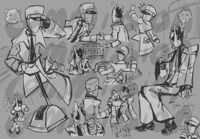 [2026] trolley conductor + thane, sketch page comm for aliasmisc