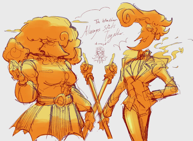 [nov2025] weather duo DELTARUNE, simple colour halfbody
