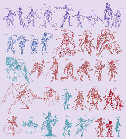 [2025] (zoom rec.) original characters, lineup/pose/design work